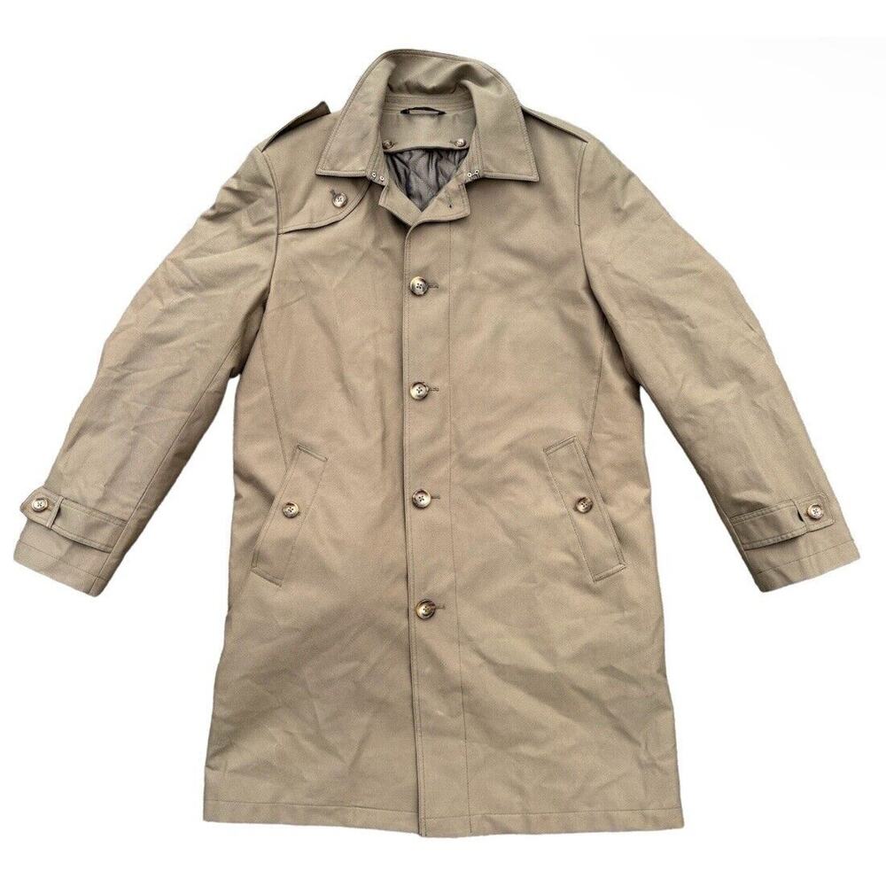 Cardinal of Canada 'Mason' Green Trench Coat Size Men's 40R MSRP $595 Designer